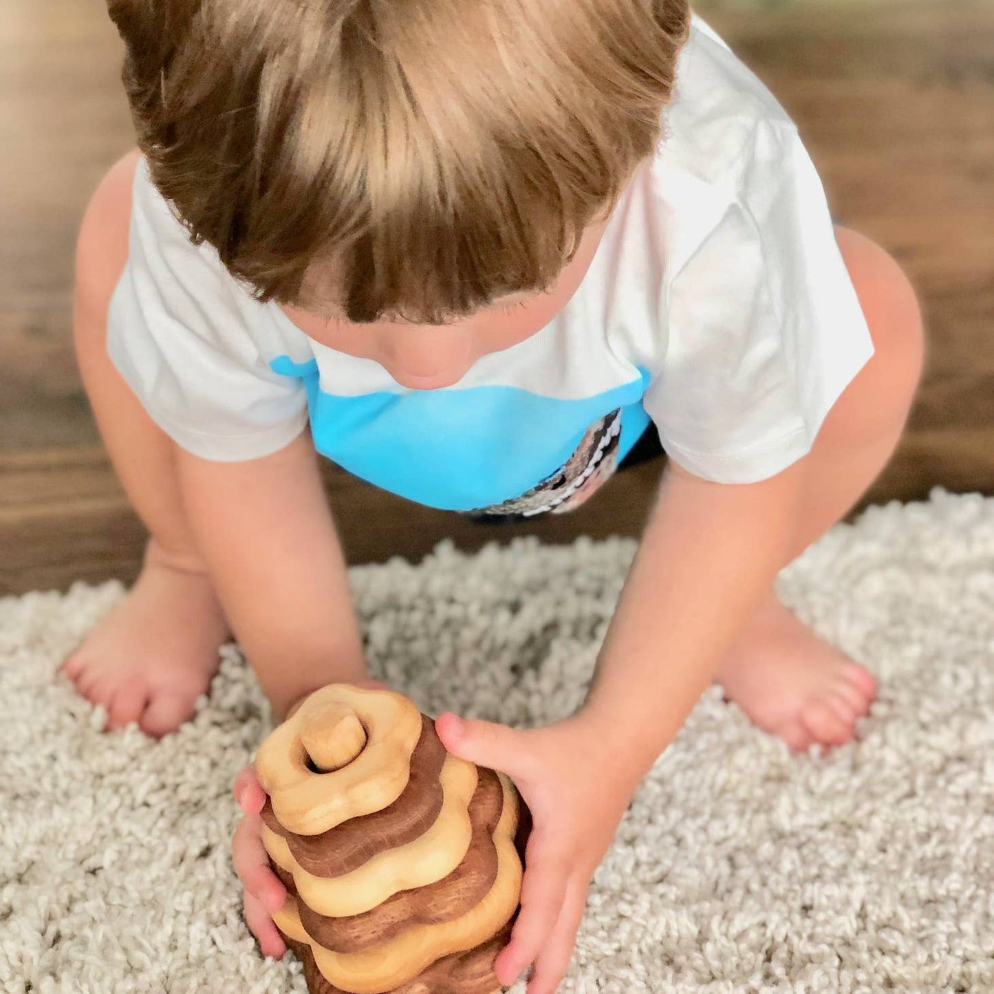 Wooden Stacking Toy In Flower Shape