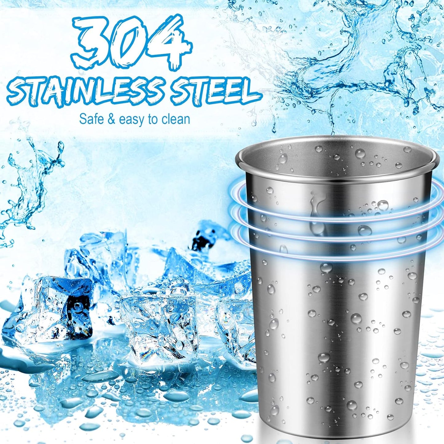 Stainless Steel Kids Cup - 4pk