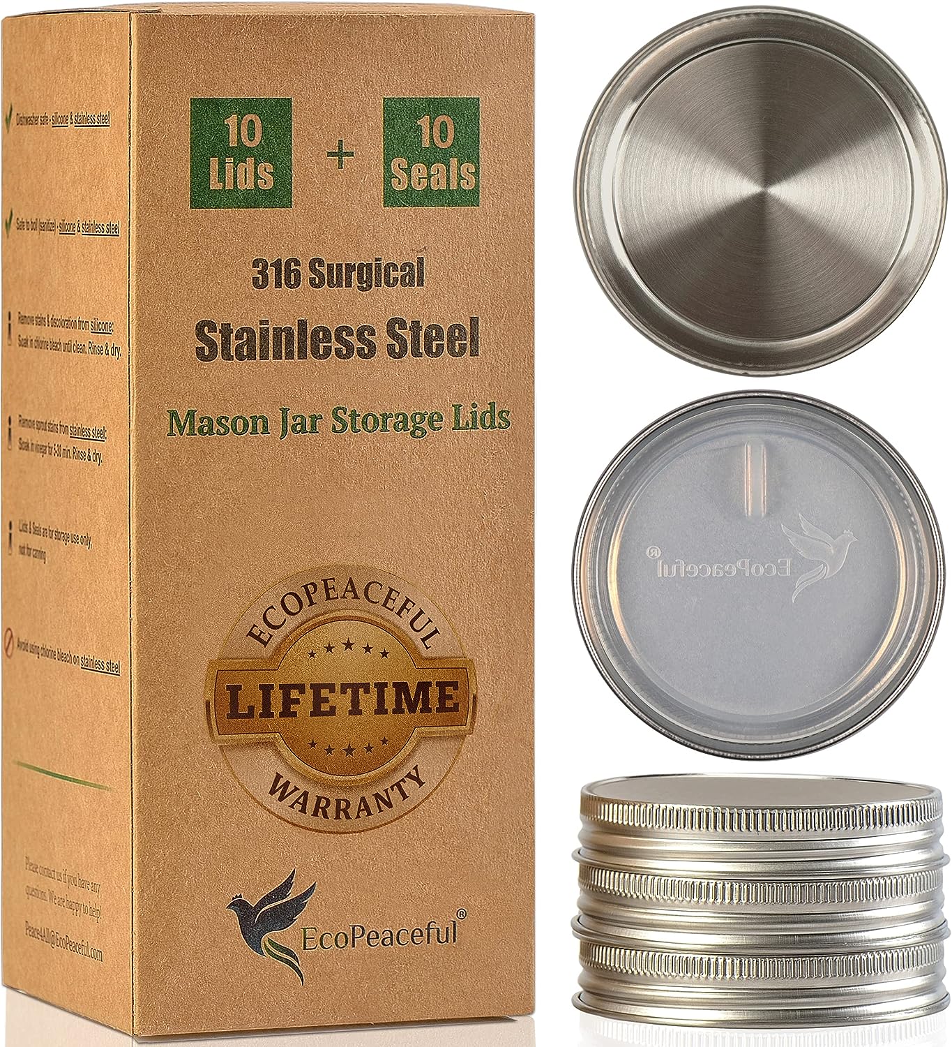 Stainless Steel Screw Top Canning Lids